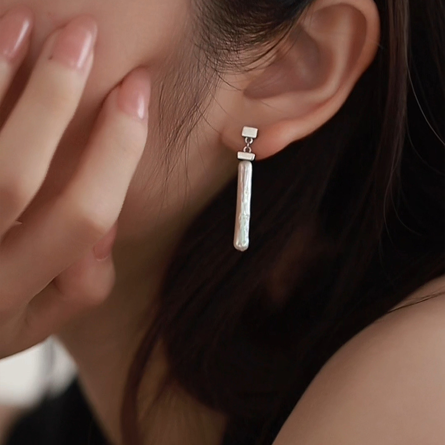 珍氏珠宝天然淡水珍珠耳钉女款 异形巴洛克时尚精致长款耳环耳饰,淘宝优惠券,粉丝福利购,淘宝优惠卷