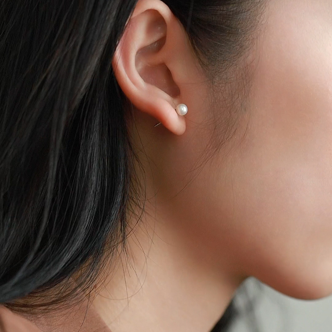 珍氏珠宝天然淡水珍珠耳钉女款 S925银正圆简约日常百搭素钉耳饰,淘宝优惠券,粉丝福利购,淘宝优惠卷