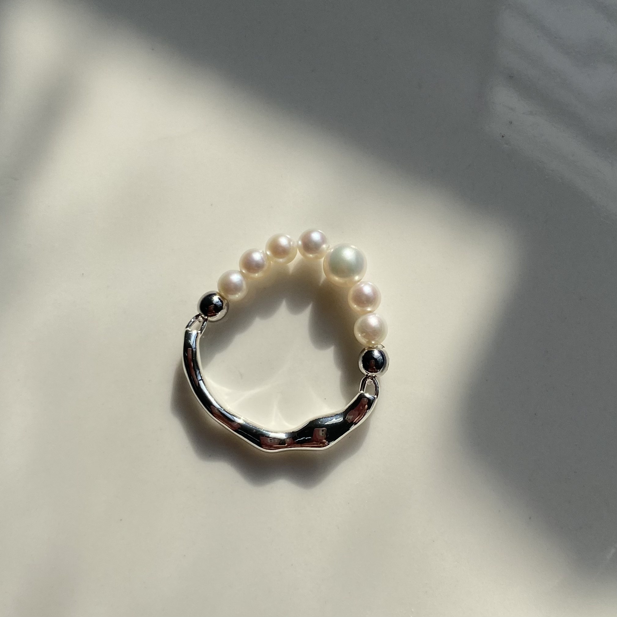 珍氏珠宝天然淡水baby珠戒指女款圆形时尚潮流个性设计弹力绳戒圈,淘宝优惠券,粉丝福利购,淘宝优惠卷