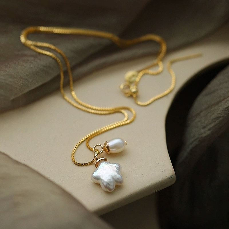 珍氏珠宝天然淡水巴洛克珍珠项链女款 星形设计时尚可爱吊坠颈链,淘宝优惠券,粉丝福利购,淘宝优惠卷