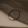 Jane's Jewelry Natural Freshwater Baroque Pearl Ring for Women New Chinese Style Lapis Lazuli Exquisite Niche Ring