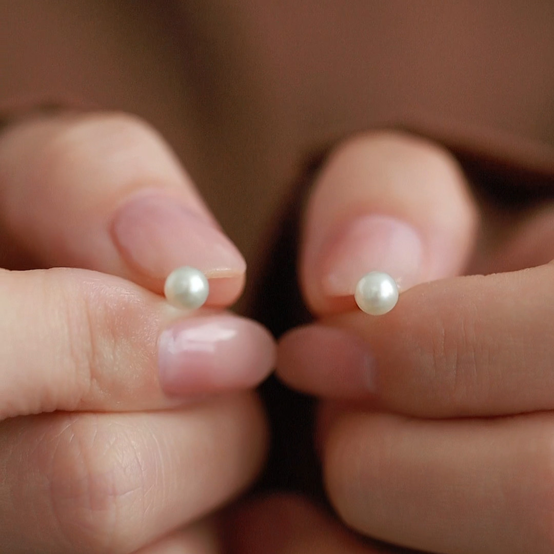 珍氏珠宝天然淡水珍珠耳钉女款 S925银正圆简约日常百搭素钉耳饰,淘宝优惠券,粉丝福利购,淘宝优惠卷