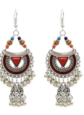 波西米亚复古金钱币流苏项链