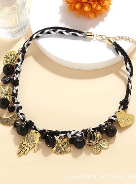 波西米亚民族风手工编织项链