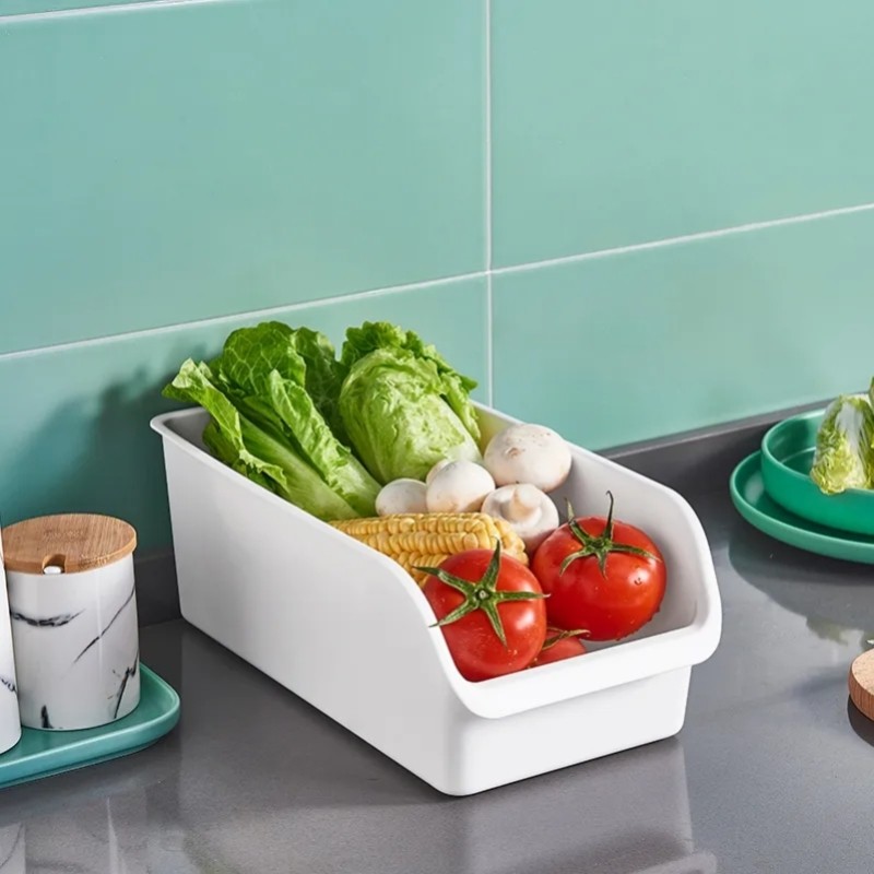 厨房橱柜杂物家用窄长斜口收纳盒柜子整理筐锅具盒子储物篮收纳箱,淘宝优惠券,粉丝福利购,淘宝优惠卷