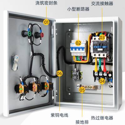 380v11kw7.5电机潜水泵控制箱三相千瓦成套配电箱消防风机启动箱-图0