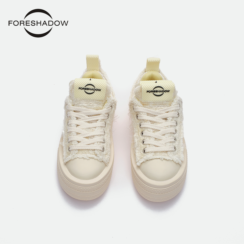 【限时返场】FORESHADOW 2.0”25春新品麦穗时尚厚底百搭帆布鞋女