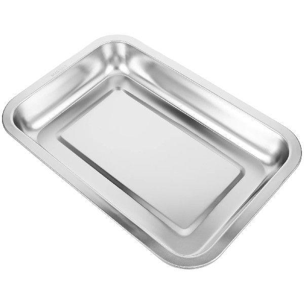 Stainless Steel Cat Litter Box Bedpan Rabbit Tray Shallow - 图3