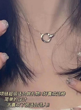 莫比乌斯环项链女ins风气质小众