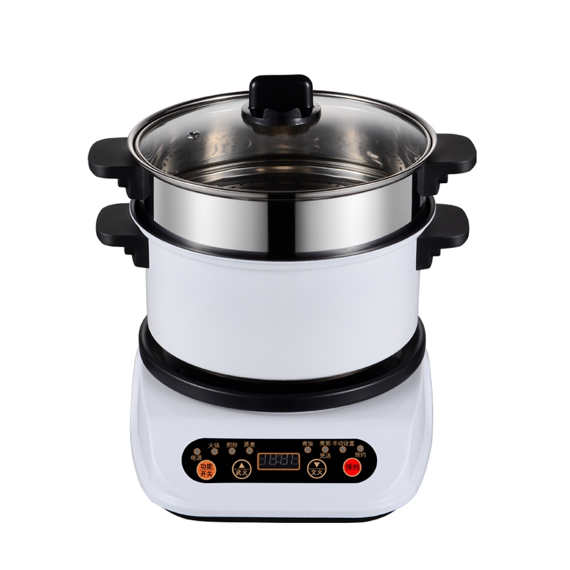 电煮锅宿舍学生锅多功能分体电热炒菜家用煮面分离式小电锅火锅锅 - 图3