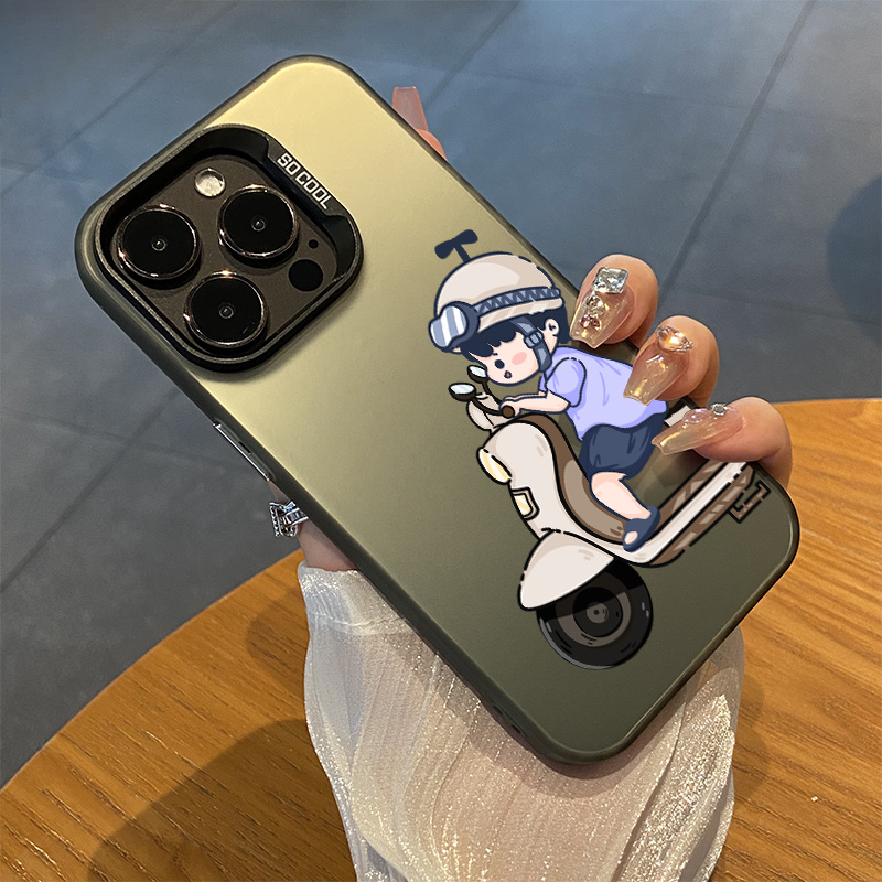 适用iPhone16手机壳情侣17air苹果15promax卡通13可爱11高级感14小众12新款x男女x情侣款xr一对mini套8plus/7 - 图2