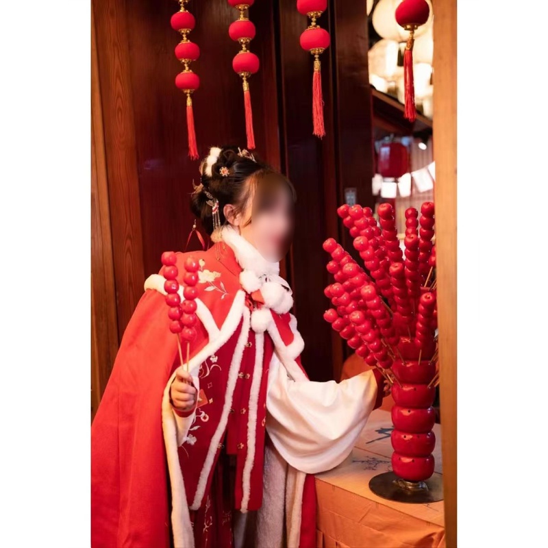 古风氛围彷真冰糖葫芦摄影道具网红自拍馆糖葫芦室内场景美陈布置 - 图0