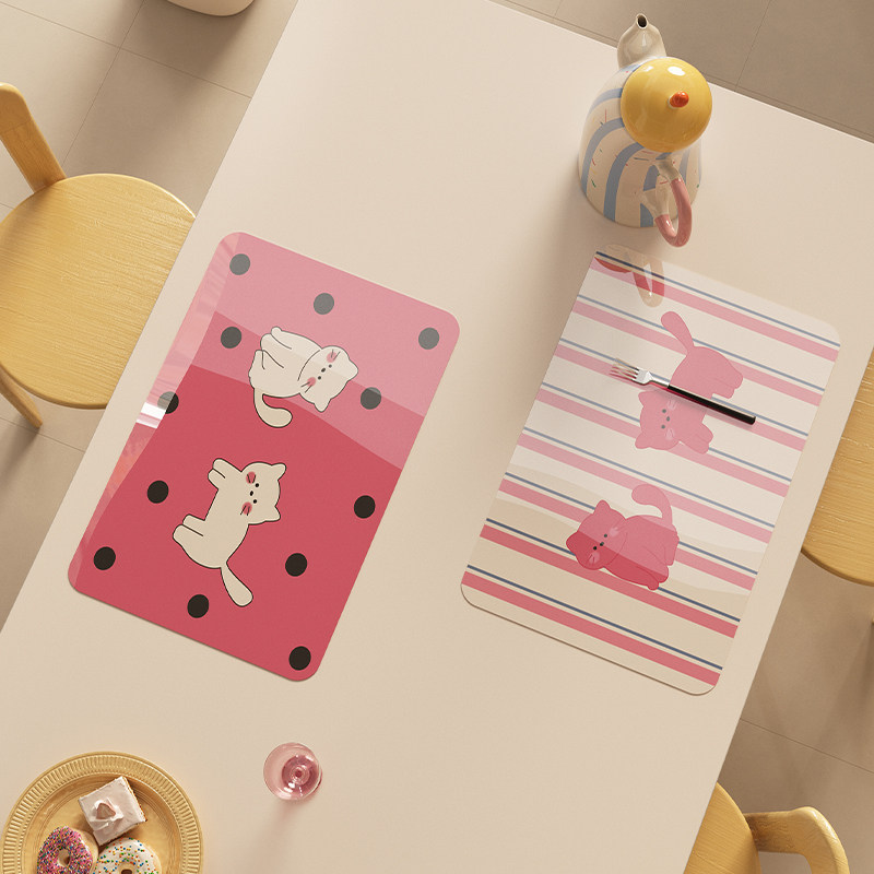 软玻璃多巴胺PVC餐垫桌面保护垫防水防油桌垫耐高温耐脏免洗可擦,淘宝优惠券,粉丝福利购,淘宝优惠卷