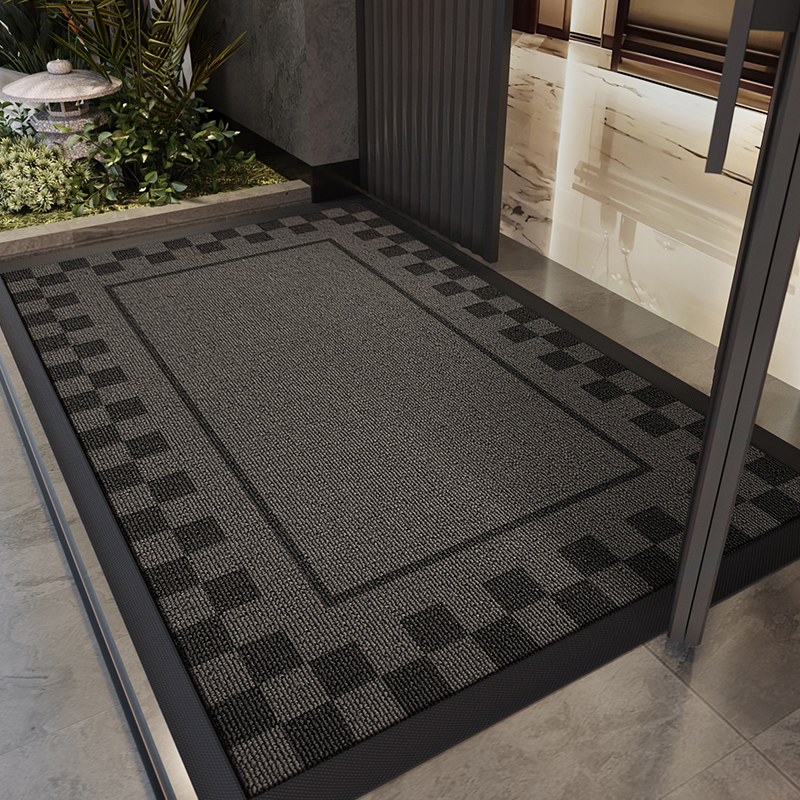 地垫入户门垫灰色玄关大门口进门脚垫刺绣防滑耐脏耐磨室外门外毯 - 图3