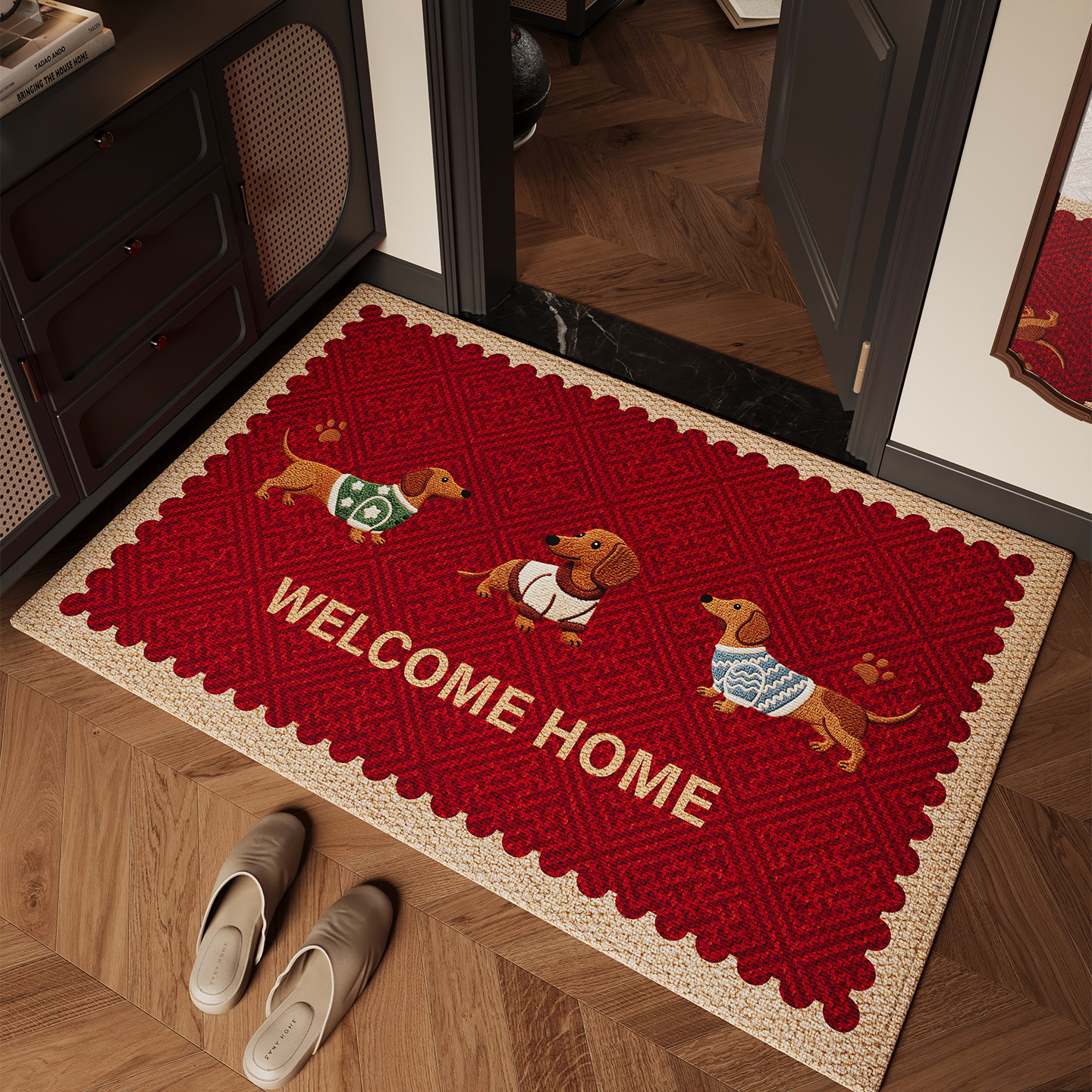 马年入户门地垫高级感2026新款红色耐脏除尘防滑脚垫玄关门口门垫,淘宝优惠券,粉丝福利购,淘宝优惠卷