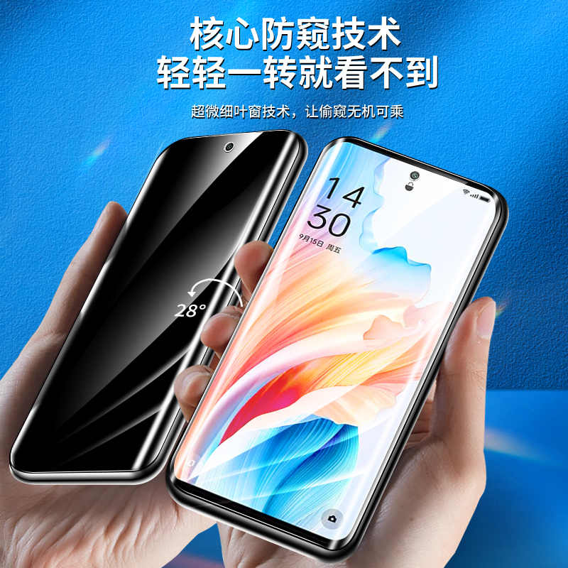 适用oppoa2pro手机膜防摔保护A2防窥膜全包边高清a2m钢化水凝膜防指纹A2x防偷窥膜全屏覆盖OPPO抗蓝光软膜por - 图1