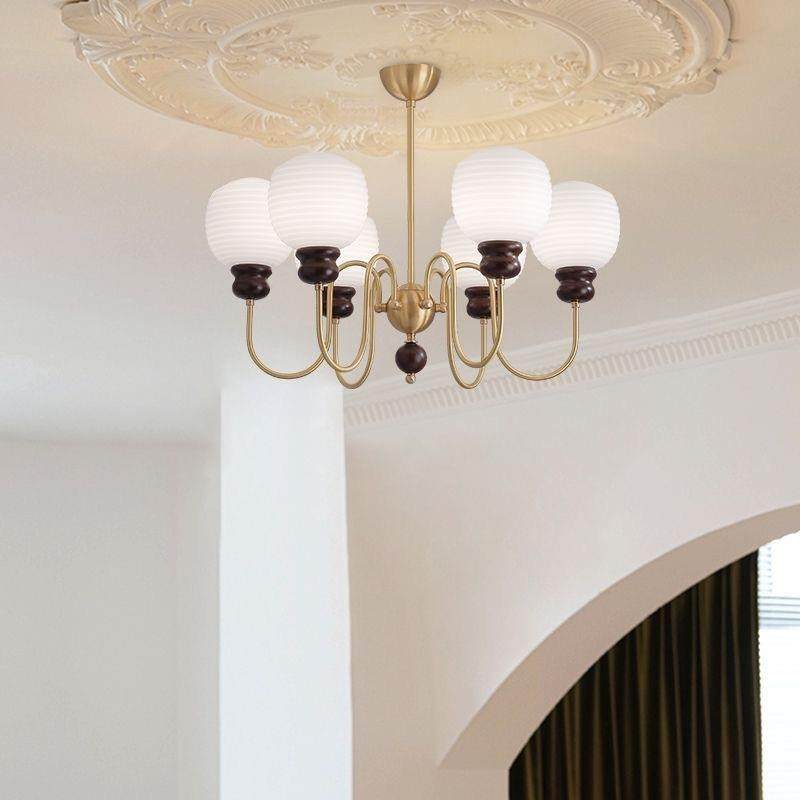 美式中古全铜法式复古餐厅吊灯意式轻奢魔豆卧室房间灯具客厅吊灯,淘宝优惠券,粉丝福利购,淘宝优惠卷