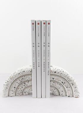 现代北欧水磨石烛台餐厅厨房浪漫烛台书房书档装饰摆件