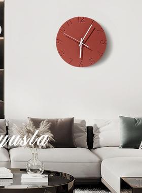 简约现代艺术静音时钟表摆件样板间过道客厅餐厅挂墙时钟软装饰品