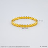 Pure gold 999.9 solid solid fish scale four-leaf clover hoop ring