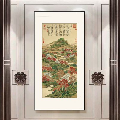 上塞锦林图馆藏名画客厅玄关画国画挂画办公室装饰画-图1