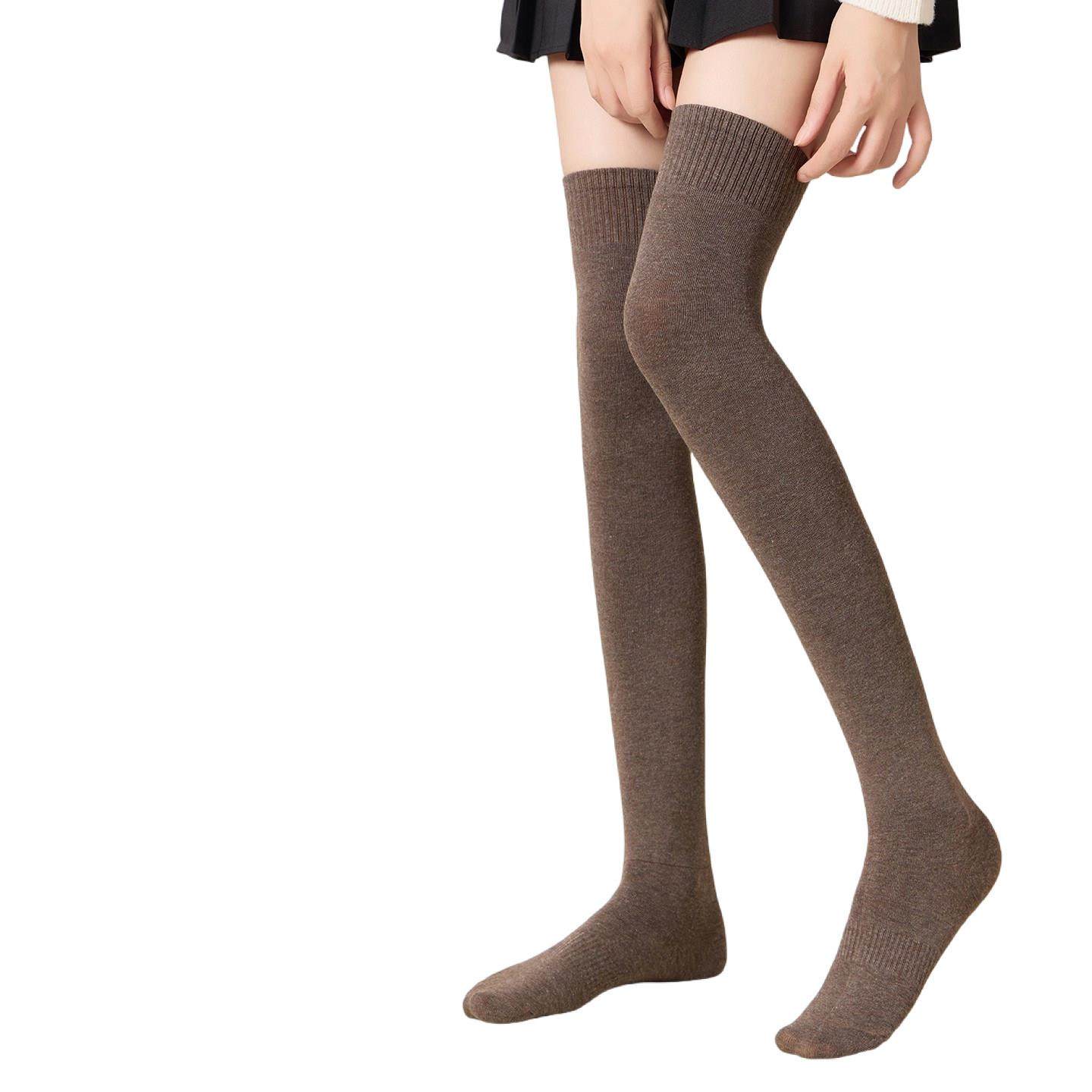 美拉德羊毛过膝长筒袜女秋冬款保暖显瘦加绒加厚爆款高筒袜防下滑,淘宝优惠券,粉丝福利购,淘宝优惠卷