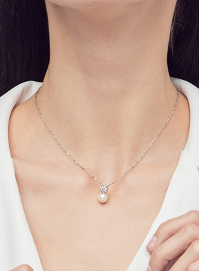 IDOKAWA戴妃淡水珍珠项链女纯银