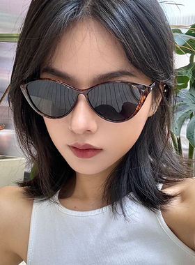 新款复古猫眼墨镜女高级辣妹偏光