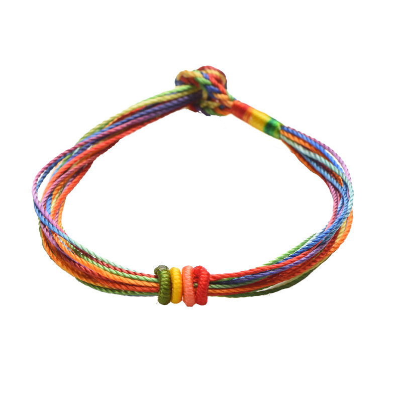 端午节五彩手绳手工编织端午节手链祈愿男女款儿童婴儿通用款安康
