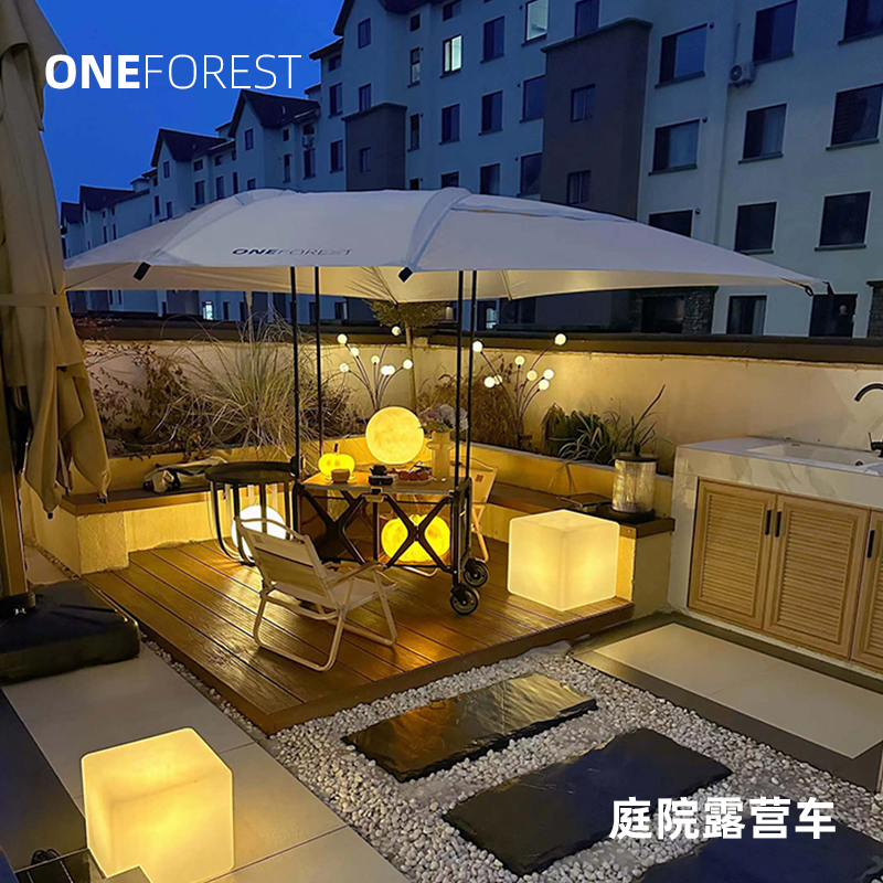 ONEFOREST O3尊享版天幕露营车露营手推车营地车户外折叠推车 - 图1