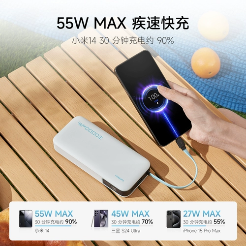 [Power Bank 3C Certification] Cuktech Cool Statistics 2025 Новый банк Power может использоваться в воздушном CP25 с кабельным портативным мобильным источником питания кабеля 20000 млн. Лет.