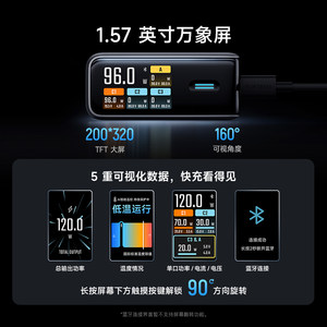 【已接入米家APP】CUKTECH酷态科10号电能充ultra氮化镓数显带屏多口充电器120W适用于苹果小米华为三星17Pro