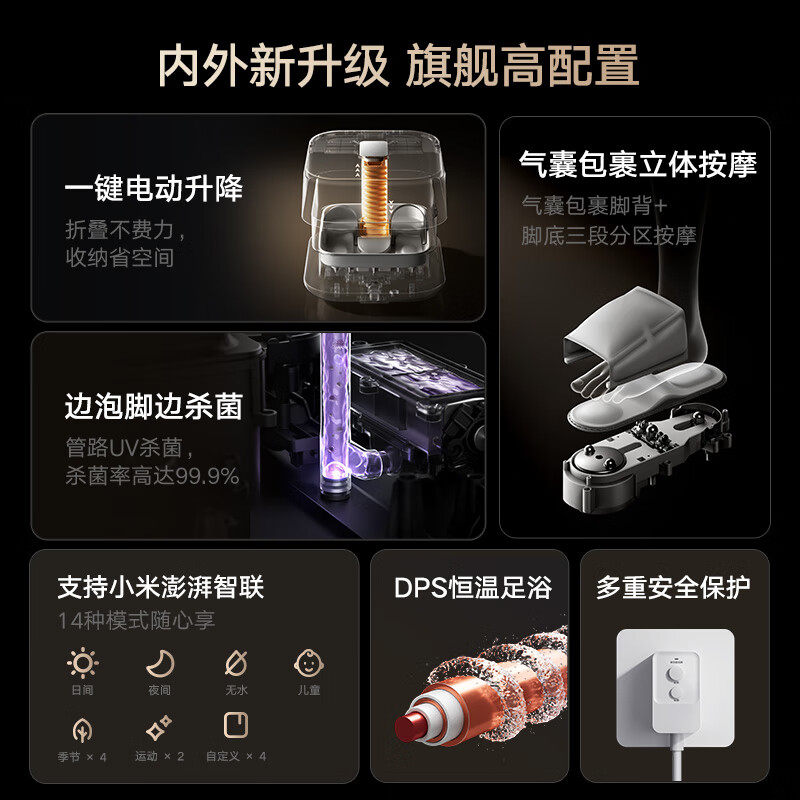 小米米家智能气囊足浴器2Pro升降款全自动按摩洗脚盆泡脚桶,淘宝优惠券,粉丝福利购,淘宝优惠卷