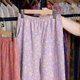 Summer double-sided jacquard thin colored pajama pants pure cotton
