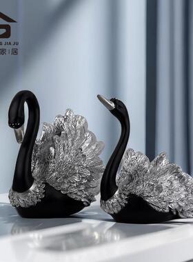 欧式侣天鹅件RDW3006结婚新房客厅玄关酒柜电视柜树家居装饰情脂