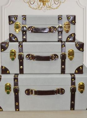 板房手提纳箱灰501628白色皮样质衣帽间整理储收物箱影展厅摆设摄