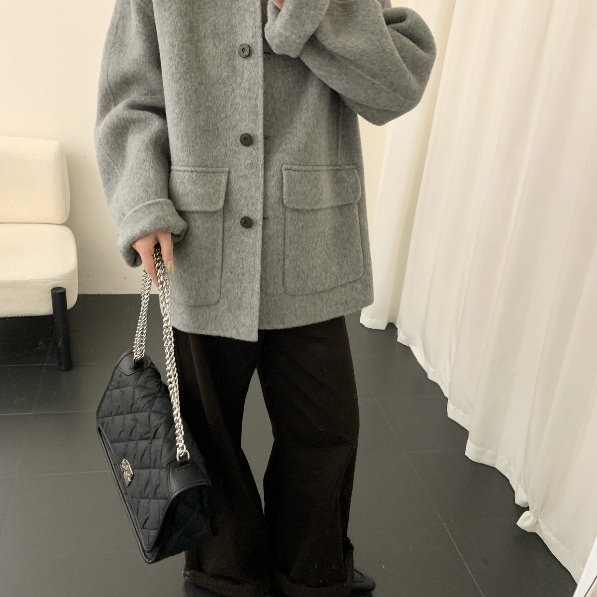 馨菲舒适感穿搭韩系简约百搭不挑人羊毛外套(含90.3绵羊毛)300065,淘宝优惠券,粉丝福利购,淘宝优惠卷