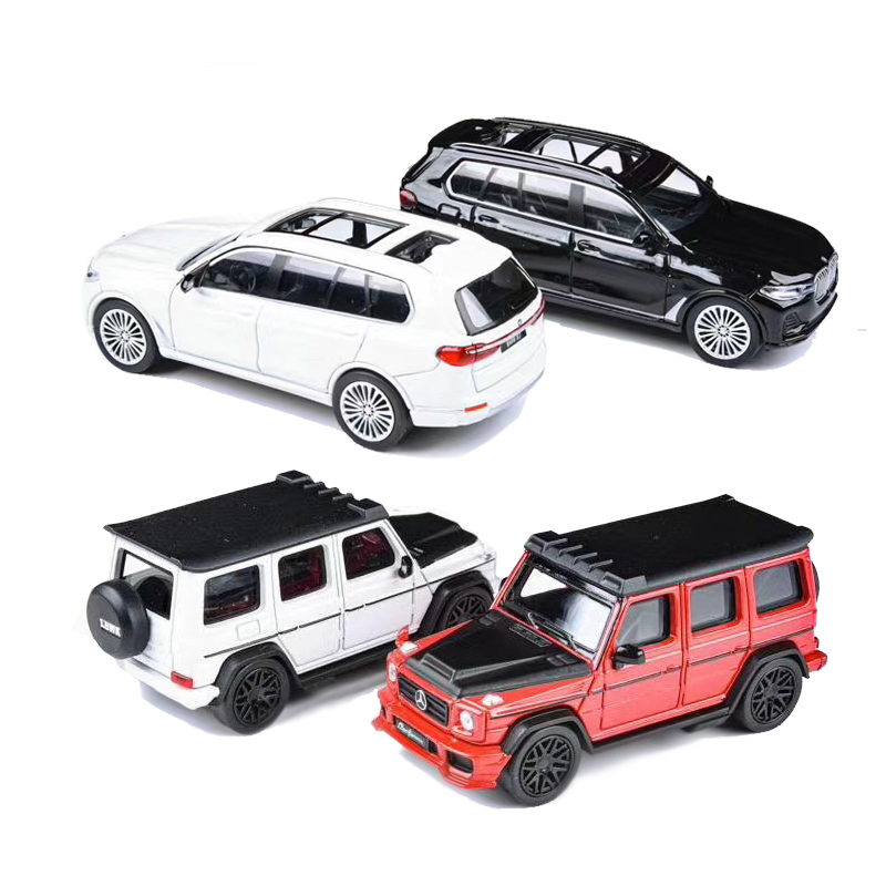 正品1:64 PARA 奔驰 AMG G63宝马 X7 LBWK SUV合金仿真收藏小汽车