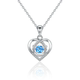 Pure silver 999 beating heart sterling silver necklace bracelet for women summer light luxury niche pendant set for Valentine's Day to your girlfriend
