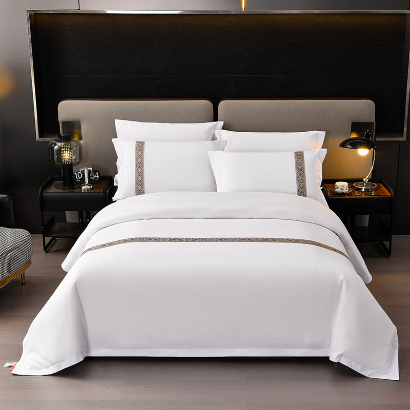 五星级酒店宾馆专用床上用品白色套件四件套民宿布草被套床单床笠,淘宝优惠券,粉丝福利购,淘宝优惠卷