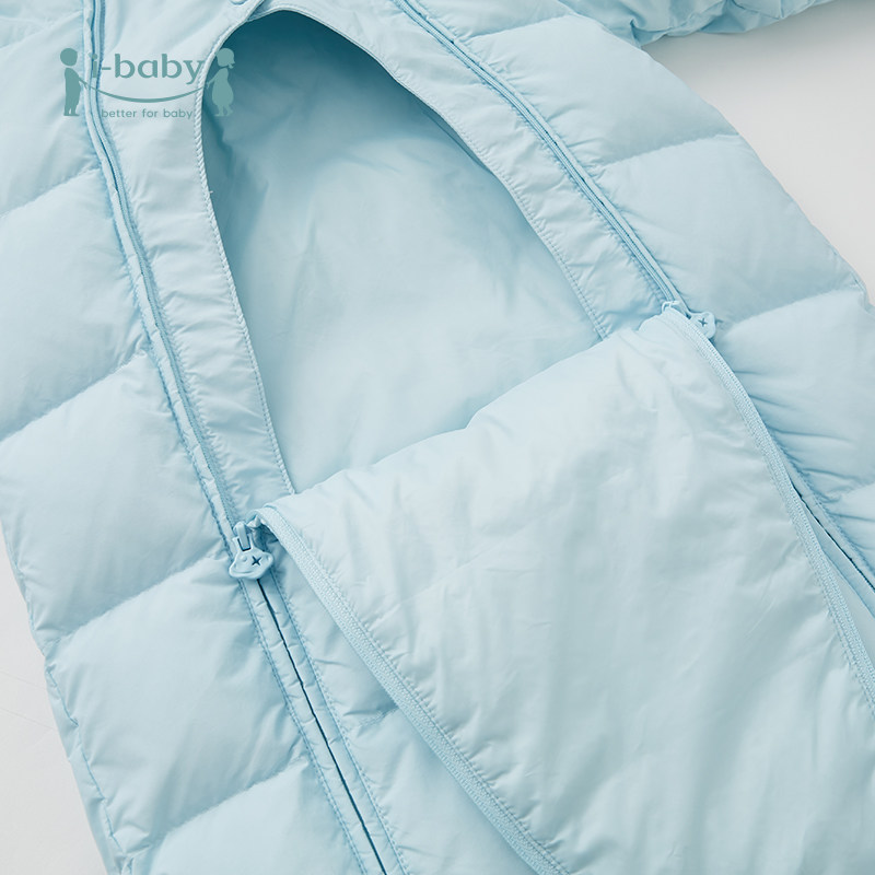 ibaby婴幼小儿童连体羽绒服男女宝宝新生儿衣冬季加厚鹅绒外套