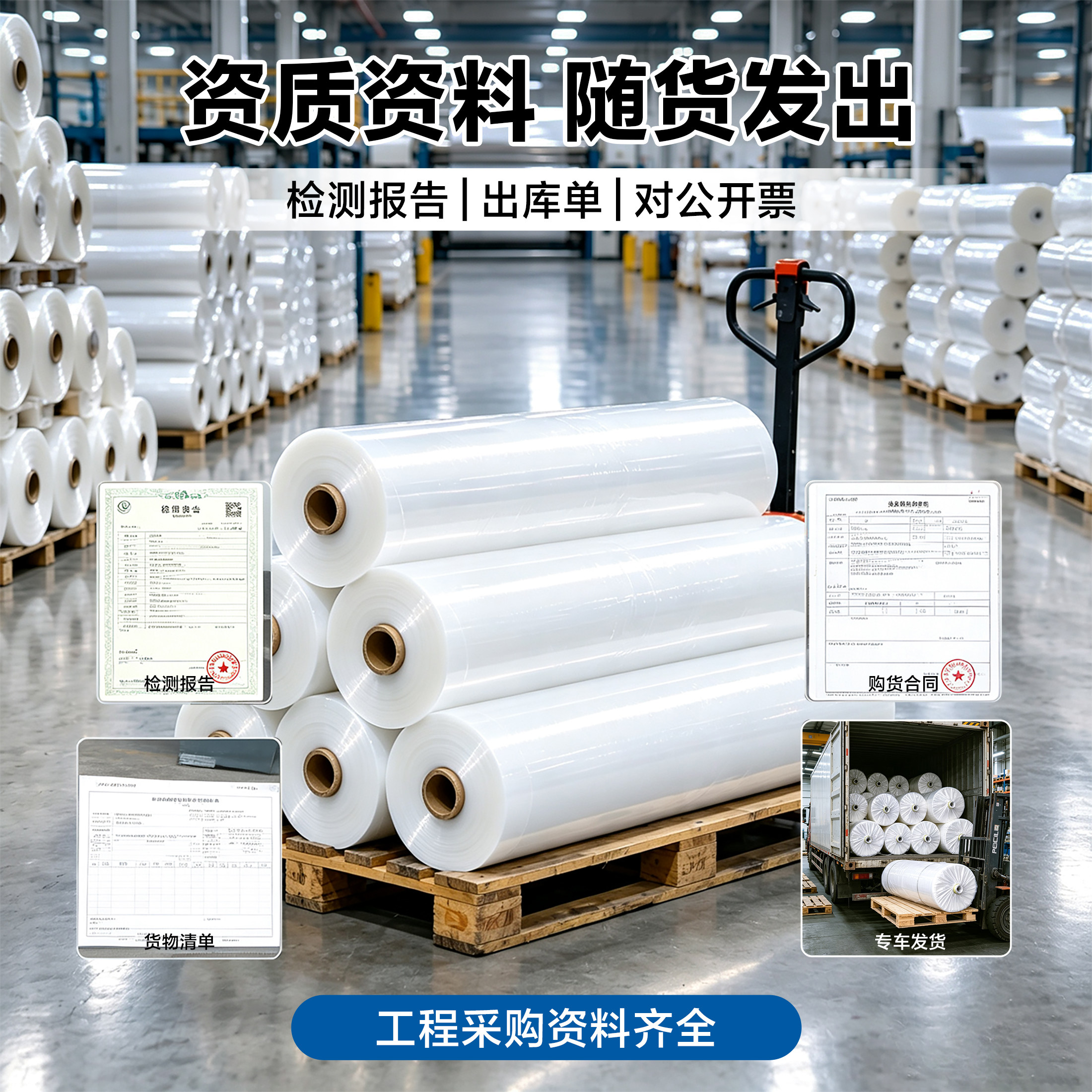 The entire roll of plastic film is fully qualified and can be issued with special tickets