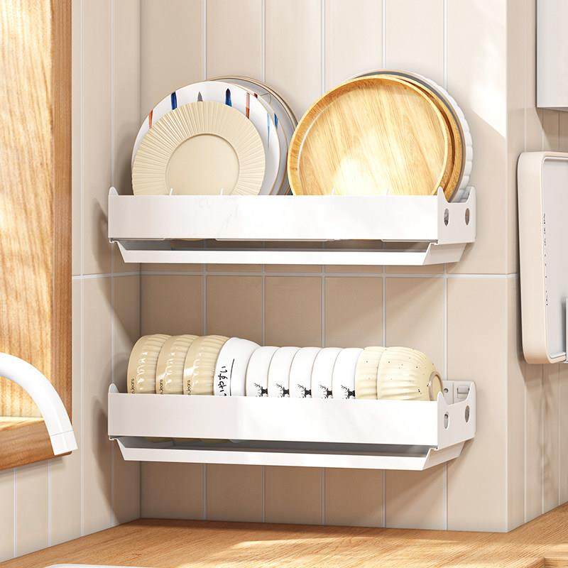 森花 壁挂免打孔碗架 厨房家用墙壁碗盘沥水收纳架碗碟放碗置物架,淘宝优惠券,粉丝福利购,淘宝优惠卷