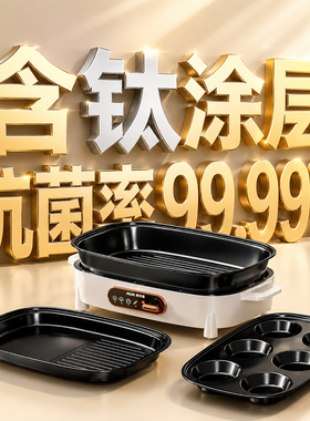 奥克斯【有钛抗菌】多功能料理锅