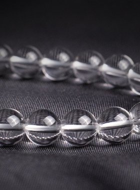 玥珑天玺天然白水晶手链情侣手串