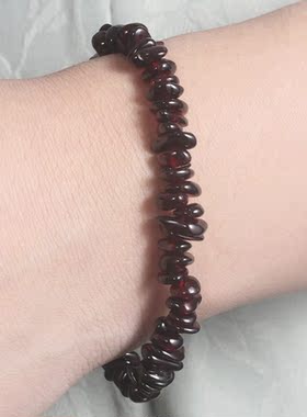 玥珑天玺带孔天然碎石水晶手链