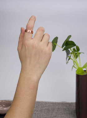 2024新款纯红铜戒指复古简约饰品开口可调节实心铜节日礼物男女