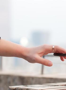 纯红铜紫铜男士戒指磁疗防辐射指环海浪纹潮男原创饰品实心铜戒指