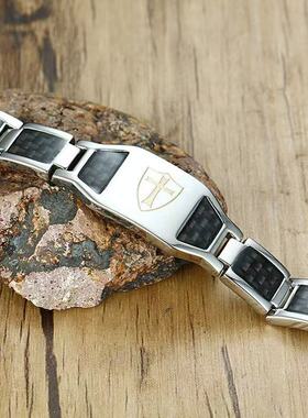 新款钛钢男士手链高级霸气十字架幸运手串男款磁石防辐射不掉色