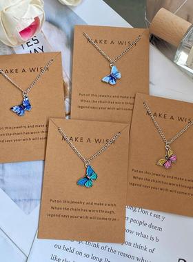 Hot Sale Boho Butterfly Pendant Necklace波西米亚蝴蝶吊坠项炼